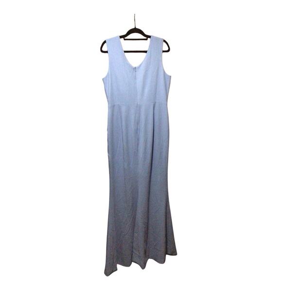 Dress the Population Sandra Gown Dress Sky Blue Side Slit Size XXL NWT - Picture 3 of 11